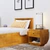 Hexa Engineered Wood Modern Single Bed With Headboard With Storage In Giant Wood
