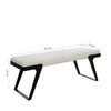 The Flint Z Metal Bench in White Finish