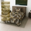 Multicolor Geomertrical 210 TC Mix Cotton Flat Single Bed Size Bedsheet With 1 Pillow Cover From Threads