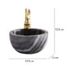 Marble Nut candy  Bowl Brass Bunny embedded