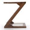 Zeta Solid Wood Side Table in Teak Finish