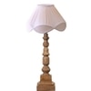 Devansh Off-White Cotton Vintage  Lamp With Wood Base (12X12X23.25)