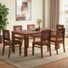 Arlo Teak Wood 6 Seater Storage Dining Table with Arlo Dining chair set