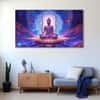 The Castle Decor Lord Buddha Meditation Wall Painting Wooden Framed 27x48 Inch (Style 16)