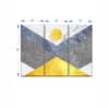 Truss Yellow White Pieces Marble Textured Geometric Canvas Wall Prints Set of 3 Multicolor Matte