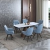Aeris Ceramic 4 To 6 Seater Extendable Dining Table With Set of 2 Selene Dining Chair