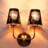 Devansh Metal Electric Wall Light in Gold Colour with Black Shade Count of 2 Lights