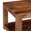 Lisbon Sheesham Wood Contemporary Square Coffee Table In Natural Teak Finish