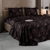 Stoa Paris Noir Rouge Satin Bedsheet for Super King Size Bed  Satin Noir Collection