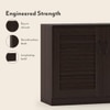 Bennis 21 Pair Shoe Rack in Dark Walnut Finish