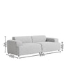 Comforthaven Wood 2 Seater With Upholstery Non Storage Sofa In Grey Colour