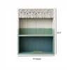 Dual Colour Solid Wood Handcarved Rack Style Floating Wall Shelf With 2 Compartment by DisooFashions