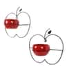 Wall Hanging Apple Planter Set Of 2 In Red Colour