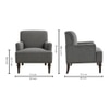 Terren Boucle Fabric Lounge Chair in Grey