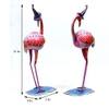 Desert Art Metal Handpainted Pink Duck Showpiece Set of 2