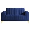 Josbert Velvet 2 Seater Sofa In  Navy Blue Colour