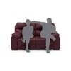 Thiene 2 Seater Leather Sofa in Wine Colour