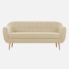 Colam Velvet 3 Seater Sofa in Cream Colour