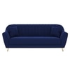 Rivo Velvet 3 Seater Sofa in Navy Blue Color