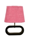 Devansh Pink Jute Table Lamp With  Wood Black Base -11