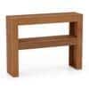 Epsilon Solid Wood Console Table In Amber Walnut Finish