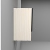 Aluminium Black Profile 4 Fluted Glass Handless Shutter With Space Organizer In Highland Pine Finish
