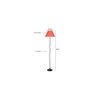 Rebel Orange Cotton shade with Iron floor lamp