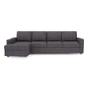 Apollo Sofa (Colour : Steel, Cushion : Hard, Back Type : Regular, Seating Capacity : Left Aligned 3 Seater + Left Aligned Chaise)