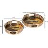 Peacock Serving Tray Set Of 2 In Black Colour