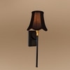 Devansh Metal Electric Wall Light in Black Colour with Black Shade Count of 1 Light