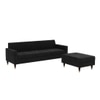 Deeplac Sectional Fabric Sofa - Black