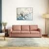 Apollo Compact High Back 3 Seater  Fabric Sofa In Mocha Mousse Velvet Colour