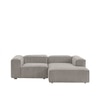 Elegantedge Wood Left Aligned 2-Seater With Upholstery Non Storage Sofa In Grey Colour