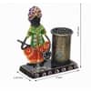 Desert Art Metal Handpainted Musician Pen Stand in Multicolour