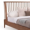 Calista Solid Wood Queen Size Non Storage Bed in Coffee Oak Brown