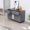 Hexa Red Multipurpose Storage Cabinet With 2 Drawer 2 Door in Slate Grey Colour