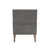 Leston Boucle Fabric Lounge Chair in Grey Colour