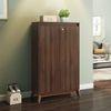 Webster 24 Pair Shoe Rack in Walnut Finish