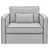 Elano Modern Premium 1 Seater Velvet Pull Out Sofa Cum Bed with Improted Mechanism In Grey Color