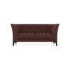 Weston 2 Seater Half Leather Sofa In Bordeaux Italian Leather
