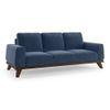 Granada Premium 3 Seater Fabric Sofa in Lapis Blue Colour