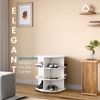 360° Rotating Shoe Rack 3-Tier in White – Space-Saving Revolving Shoe Organizer