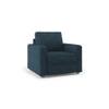 Apollo Compact 1 Seater Fabric Sofa in Indigo Blue Colour