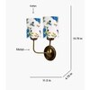Devansh Metal Electric Wall Light in Gold Colour with Multi Shade Count of 2 Lights