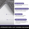Luxe Home Polyester Newman Contour Bath Mat Set of 2 (Silver 45x75 cm & 40x45)
