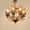 Eliante Champaign Chandelier, 8-Light, Mild Steel And Glass