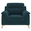 Niwara Velvet 1 Seater  sofa in T Blue color