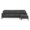 Abbey Sectional Sofa (Colour : Steel, Cushion : Soft, Seater : Right Aligned 3 Seater + Right Aligned Chaise)