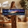 Starry Sky Landscape Canvas Wall Art 12 x 46 Inch
