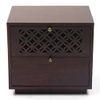 Alaca Solid Wood Bedside Table in Mahogany Finish